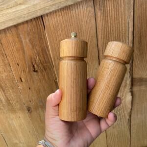 Vintage Wooden Salt & Pepper
